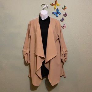 #6. Fashion Nova dress over jacket.